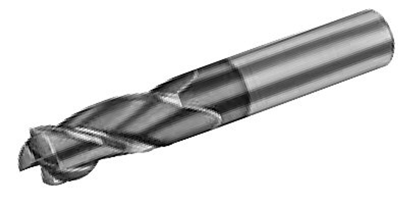 MICRO 100 |   AECM-0810-3X End Mill (Metric) - 3 Fl 30° General Corner Radius Coated