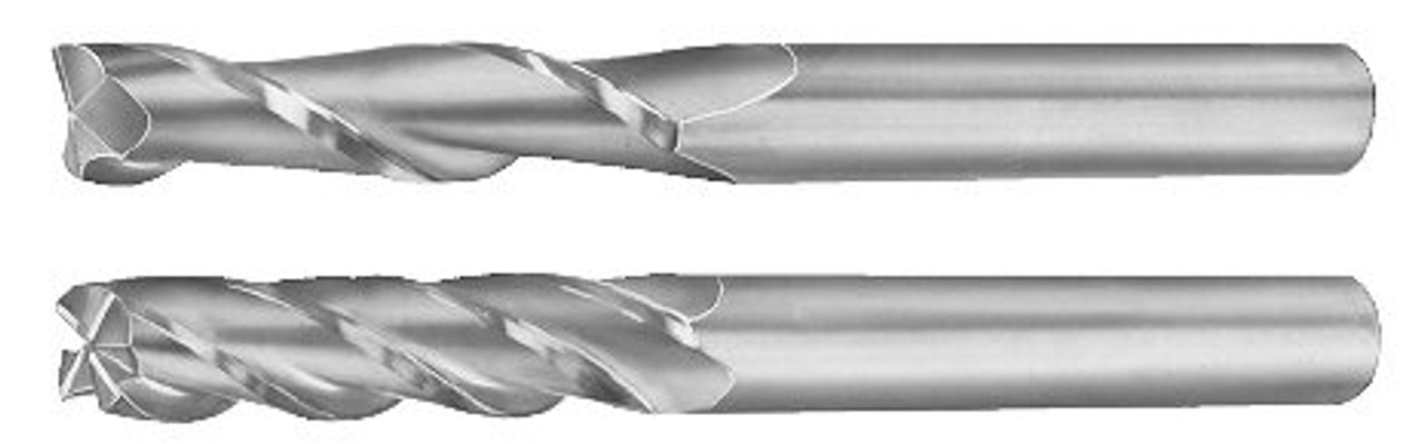 MICRO 100 |   AELM-020-4X End Mill (Metric) - 4 Fl 30° Long Length Coated