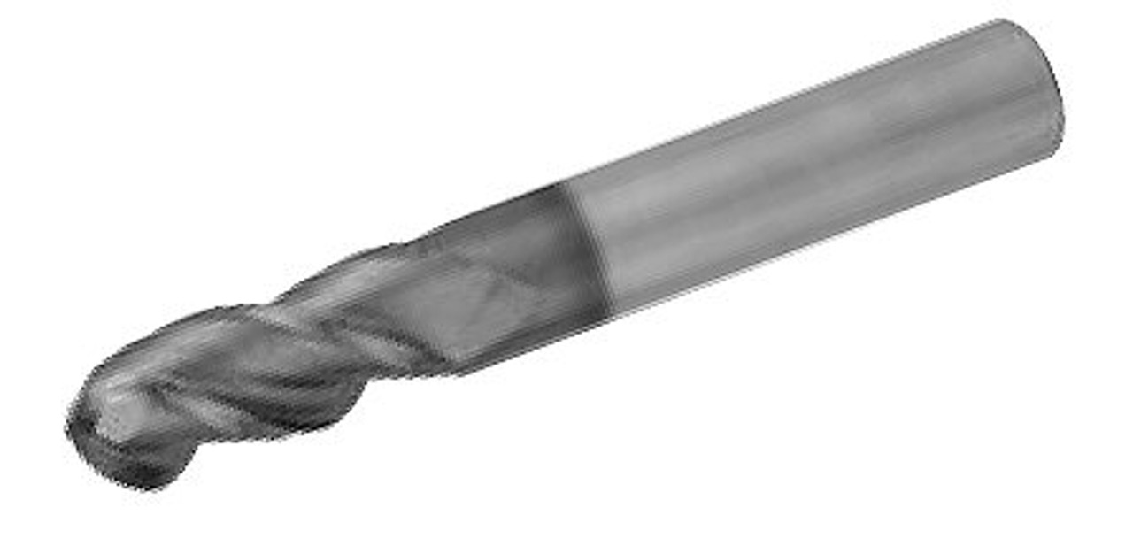 MICRO 100 |   ARB-312-2S End Mill - 2 Fl 45° Ball Nose Coated
