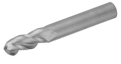 MICRO 100 |   ARB-312-3 End Mill - 3 Fl 45° Ball Nose