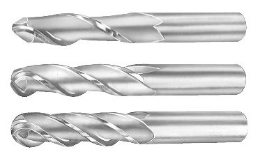 MICRO 100 |   BELM-040-2X End Mill (Metric) - 2 Fl 30° Long Length Ball Nose Coated