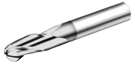 MICRO 100 |   BEM-375-02X End Mill - 2 Fl 30° Ball Nose Coated