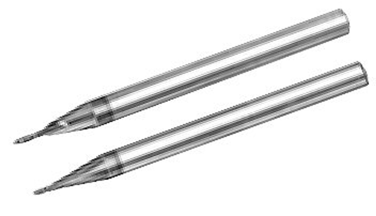 MICRO 100 |   BMRM-012-4X End Mill (Metric) - 4 Fl 30° Miniature Ball Nose Coated