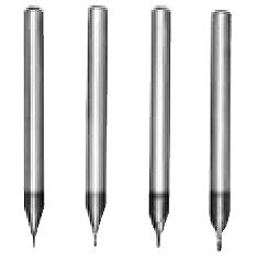 MICRO 100 |   BMSM-018-2X End Mill (Metric) - 2 Fl 30° Miniature Stub Length Ball Nose Coated