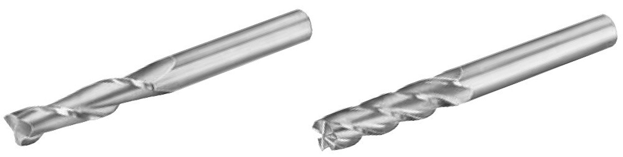 MICRO 100 |   GELM-180-2 End Mill (Metric) - 2 Fl 30° Long Length