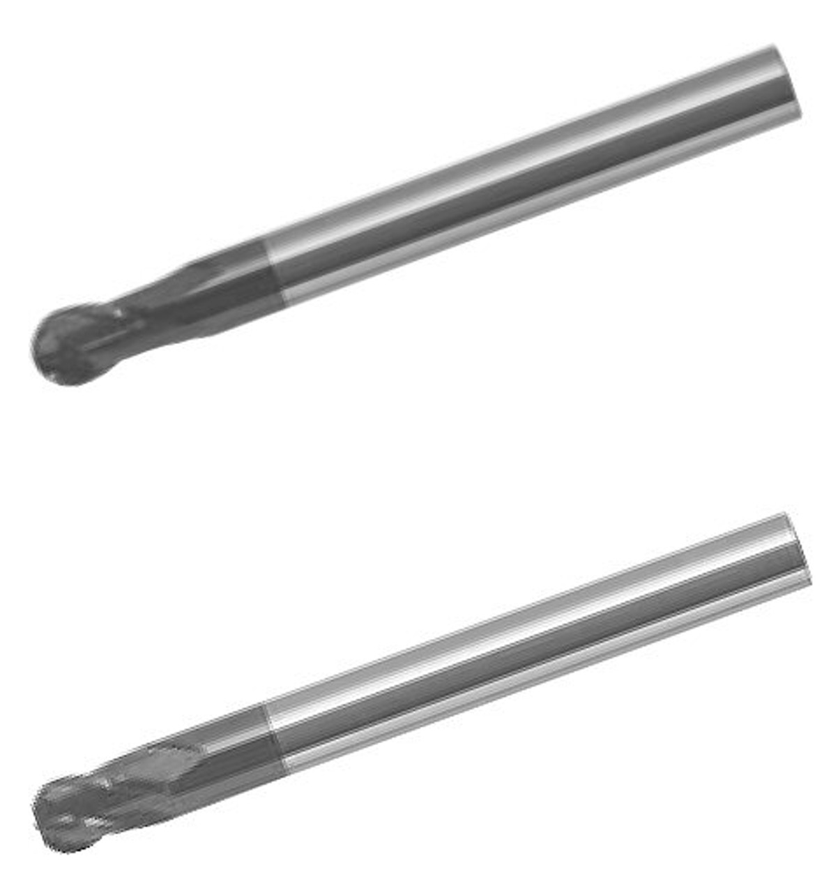MICRO 100 |   HMBM-025-2X End Mill (Metric) - 2 Fl 30° Hard Milling Ball Nose Coated
