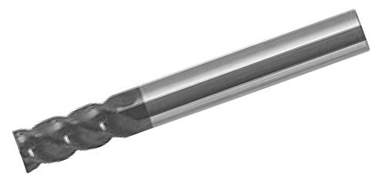 MICRO 100 |   HMCM-0610-4X End Mill (Metric) - 4 Fl 45° Hard Milling Corner Radius Coated