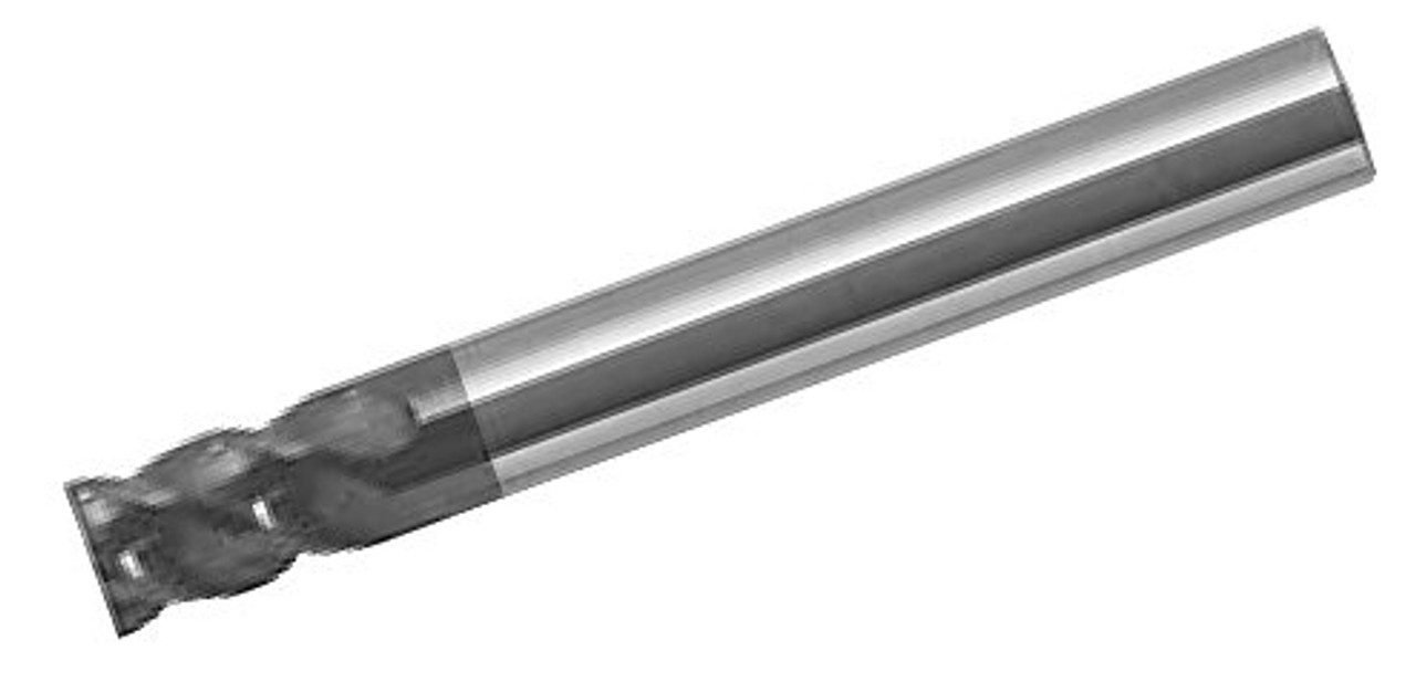 MICRO 100 |   HMSM-060-4 End Mill (Metric) - 4 Fl 45° Hard Milling Stub
