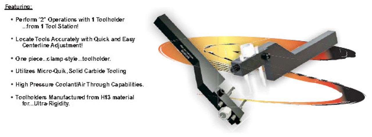 MICRO 100 |   QDLM-12-187-500 Quick Change Dog Leg Tool Holder Metric