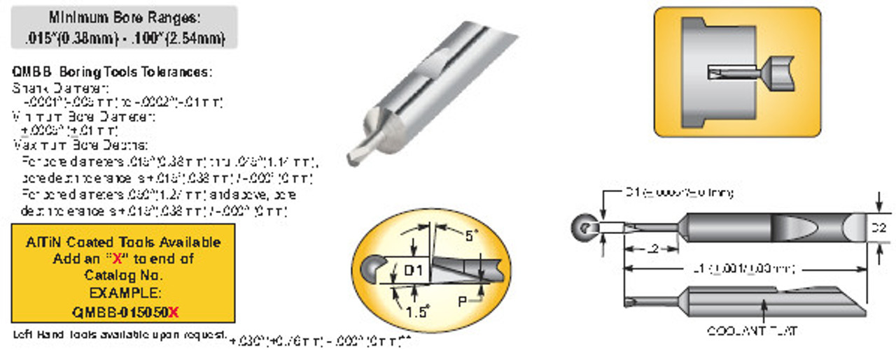 MICRO 100 |   QMBB-090700 Quick Change Boring Tool - Miniature Boring Tools