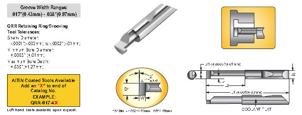 MICRO 100 |   QRR-033-8 Quick Change Boring Tool - Groove Tool