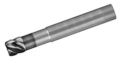 MICRO 100 |   RNRM-1230-6X End Mill (Metric) - 6 Fl 45° Mold Making Corner Radius Coated