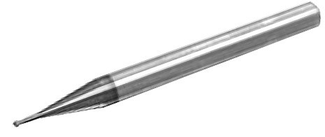 MICRO 100 |   SFBM-010-3X End Mill (Metric) - 2 Fl 30° HSC Shrink Fit Ball Coated