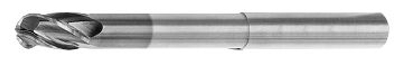 MICRO 100 |   VLBM-200-4X End Mill (Metric) - 4 Flt Ball Ext Lng Rdcd Nck Variable Helix Coated