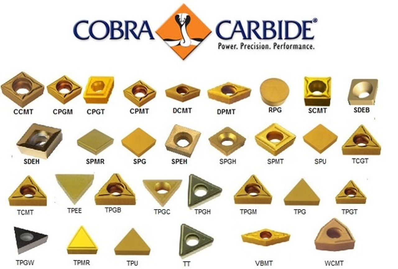 Cobra Carbide EDP 41575      TPMR 322CM TiN Carbide Inserts