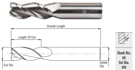 Cobra Carbide EDP 27808      EMSC 10MM 3FSE AL ( .125) CR 2