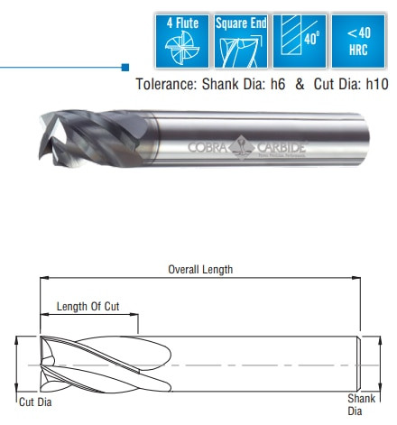 Cobra Carbide EDP 29872      EMSC 5/8 Krait CG Coated HP 4F