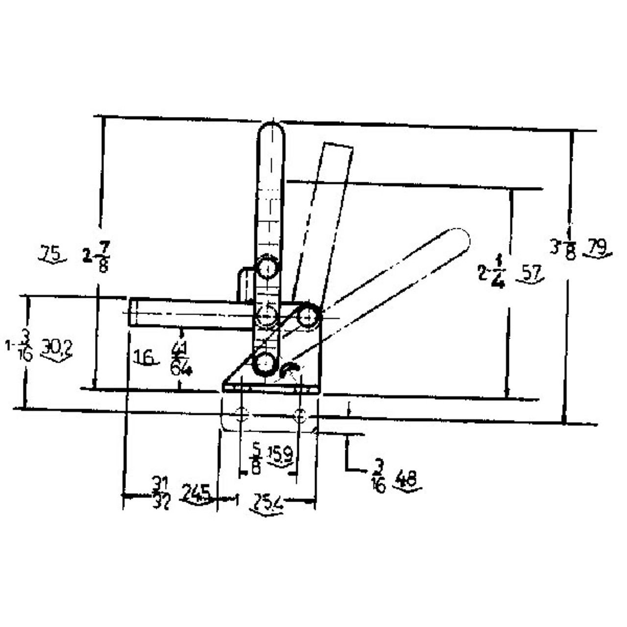 61-180-225      TGC-225 VERTICAL TOGGLECLAMP - TTC