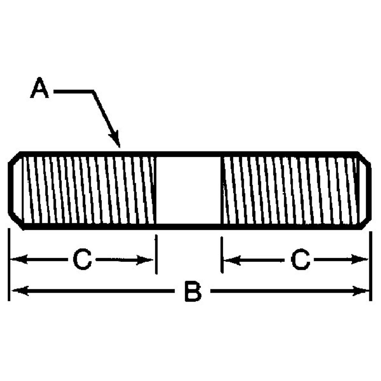 83-038-411      1/2" x 6-1/2" CLAMPINGSTUD - TE-CO