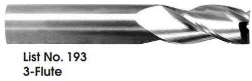 MORSE CUTTING TOOLS EDP: 88270     DESCRIPTION: 193 1/2 X 1/2 3FL SE SC BRT