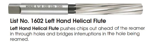 MORSE CUTTING TOOLS EDP: 21295     DESCRIPTION: 1602 3/8" HAND LHS HSS RMR