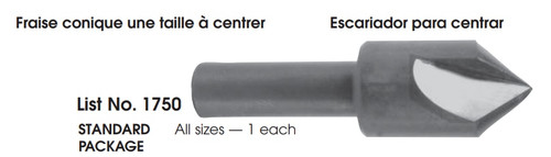 MORSE CUTTING TOOLS EDP: 23521     DESCRIPTION: 1750 1" 60' 3FL CTSK HSS BLK