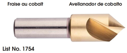 MORSE CUTTING TOOLS EDP: 25673     DESCRIPTION: 1754 1-1/4" 90' 1FL CTSK COB TIN