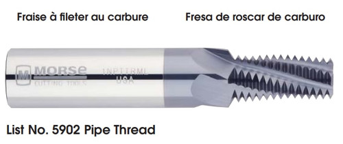 MORSE CUTTING TOOLS EDP: 98645     DESCRIPTION: 5902 1/2-14 NPT SC THD MILL ALTIN