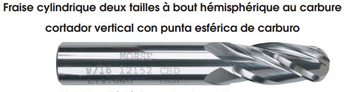 MORSE CUTTING TOOLS EDP: 58220     DESCRIPTION: 5942 5/16 X 5/16 4FL SE BALL SC BRT