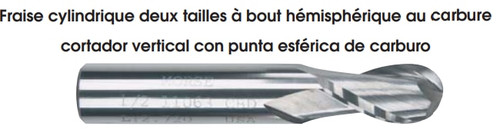 MORSE CUTTING TOOLS EDP: 59408     DESCRIPTION: 5963 5.00MM X 5MM 2FL SE BALL SC