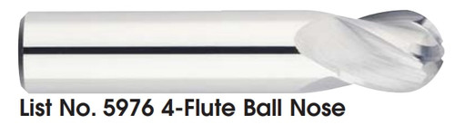 MORSE CUTTING TOOLS EDP: 92867     DESCRIPTION: 5976 3/64 X 1/8 4FL SE STUB BALL