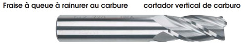 MORSE CUTTING TOOLS EDP: 90900     DESCRIPTION: 5961G 1.00MM X 3MM 4FL SE SC TIN