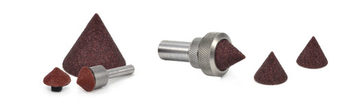 SHUR-KUT 3/4" x 60° Aluminum Oxide Center Lap Cone, 120 Grit PACKAGE OF 100