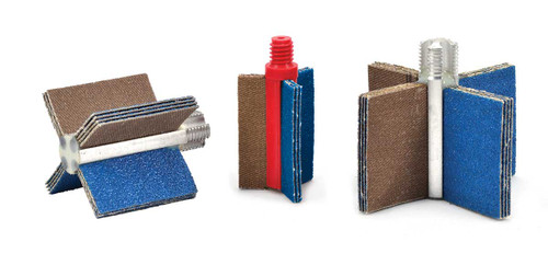 SHUR-KUT 1" to 1-1/2" x 1/2"-20 Zirconia Bore Polisher, 80 Grit PACKAGE OF 10