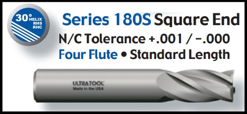 UT18102TA |   1/32x3/32x1-1/2 4F BN NC EM TA   TiAlN Coated