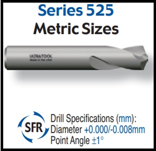 UT52509 |   8MMx63MM 120DEG SC SPOT DRILL   Uncoated