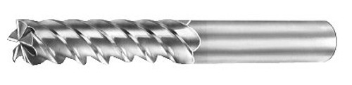 MICRO 100 |   ALMM-120-5X End Mill (Metric) - 5 Fl 45° Long Length High Performance Coated