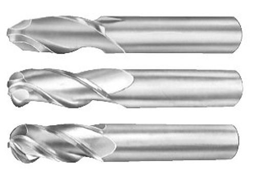MICRO 100 |   BEMM-180-4X End Mill (Metric) - 4 Fl 30° Universal Ball Nose Coated