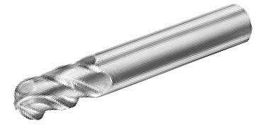 MICRO 100 |   BMHM-080-4 End Mill (Metric) - 4 Fl 38° High Performance Ball Nose