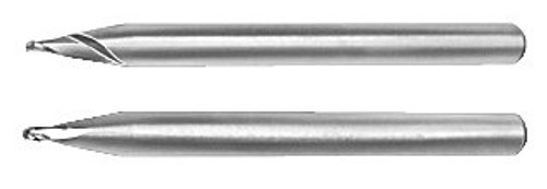 MICRO 100 |   BMSM-012-4 End Mill (Metric) - 4 Fl 30° Miniature Stub Length Ball Nose