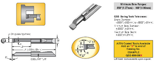 MICRO 100 |   QBB-3202000X Quick Change Boring Bar - RH Coated