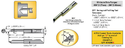 MICRO 100 |   QPF-4601800X Quick Change Boring Tool - Profile Fifty Coated