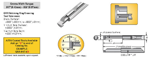 MICRO 100 |   QRR-118-24X Quick Change Boring Tool - Groove Tool Coated