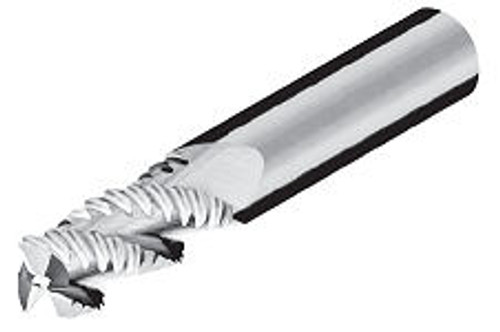 MICRO 100 |   SALM-180-3 End Mill (Metric) - 4 Flt 38° Long Length Aluminum Rougher