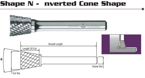 Cobra Carbide EDP 11499      SN-7  Single Cut CRB Burr