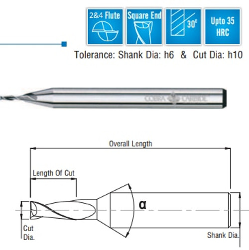 Cobra Carbide EDP 26242      EMSC .052 4FSE 1/8SK Decimal