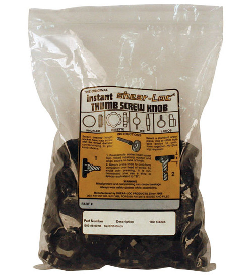 83-024-054      83-98-909B 3/8 ROSETTEKNOBS - BLACK TTC