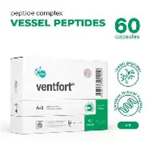 Ventfort A-3 Blood Vessel Peptide Bioregulator - 60 Capsules