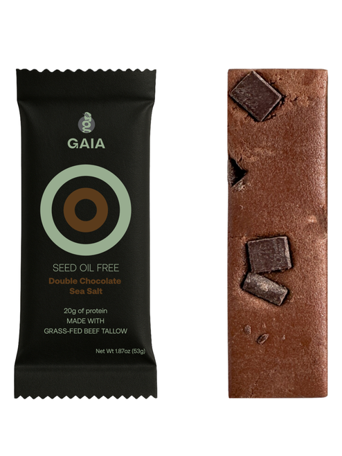 Gaia Seed Oil Free Double Chocolate Sea Salt Protein Bar