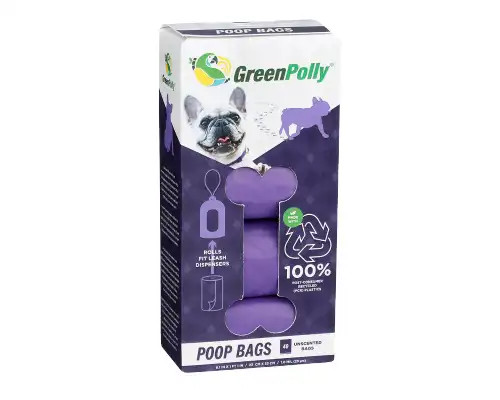 GreenPolly Poop Bags Purple Case 12ct
